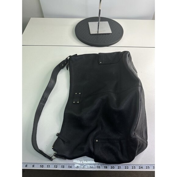 Kate Spade Black Genuine Pebbled Leather XL Hobo Shoulder Bag - Picture 5 of 11